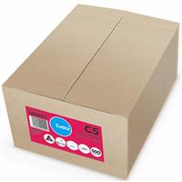 tudor c5 envelopes booklet mailer plainface strip seal 80gsm 162 x 229mm white box 500