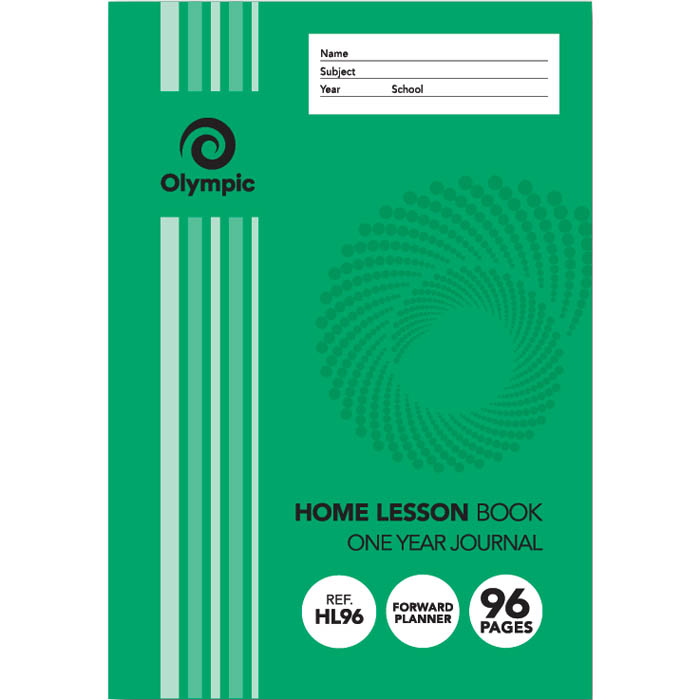 Image for OLYMPIC HL96 HOME LESSON BOOK ONE YEAR JOURNAL 55GSM 96 PAGE 205 X 142MM from Copylink Office National