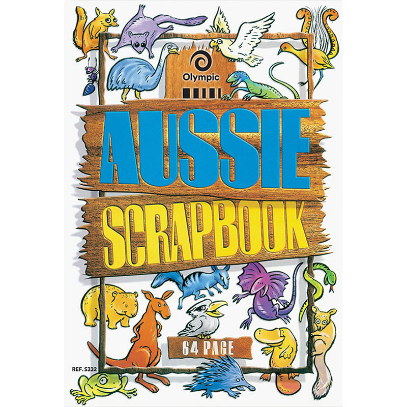 Image for OLYMPIC S332 SCRAPBOOK AUSSIE ANIMALS BLANK 67GSM 64 PAGE 335 X 240MM from BACK 2 BASICS & HOWARD WILLIAM OFFICE NATIONAL