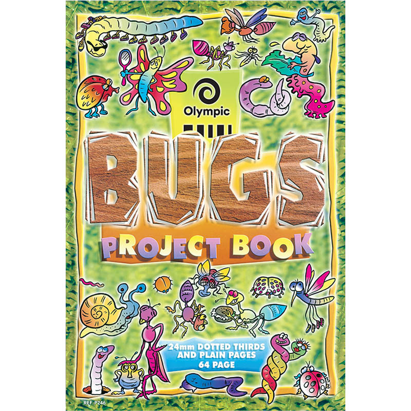 Image for OLYMPIC P246 BUGS PROJECT BOOK 24MM DOTTED THIRDS 64 PAGE 55GSM 335 X 240MM from Emerald Office Supplies Office National
