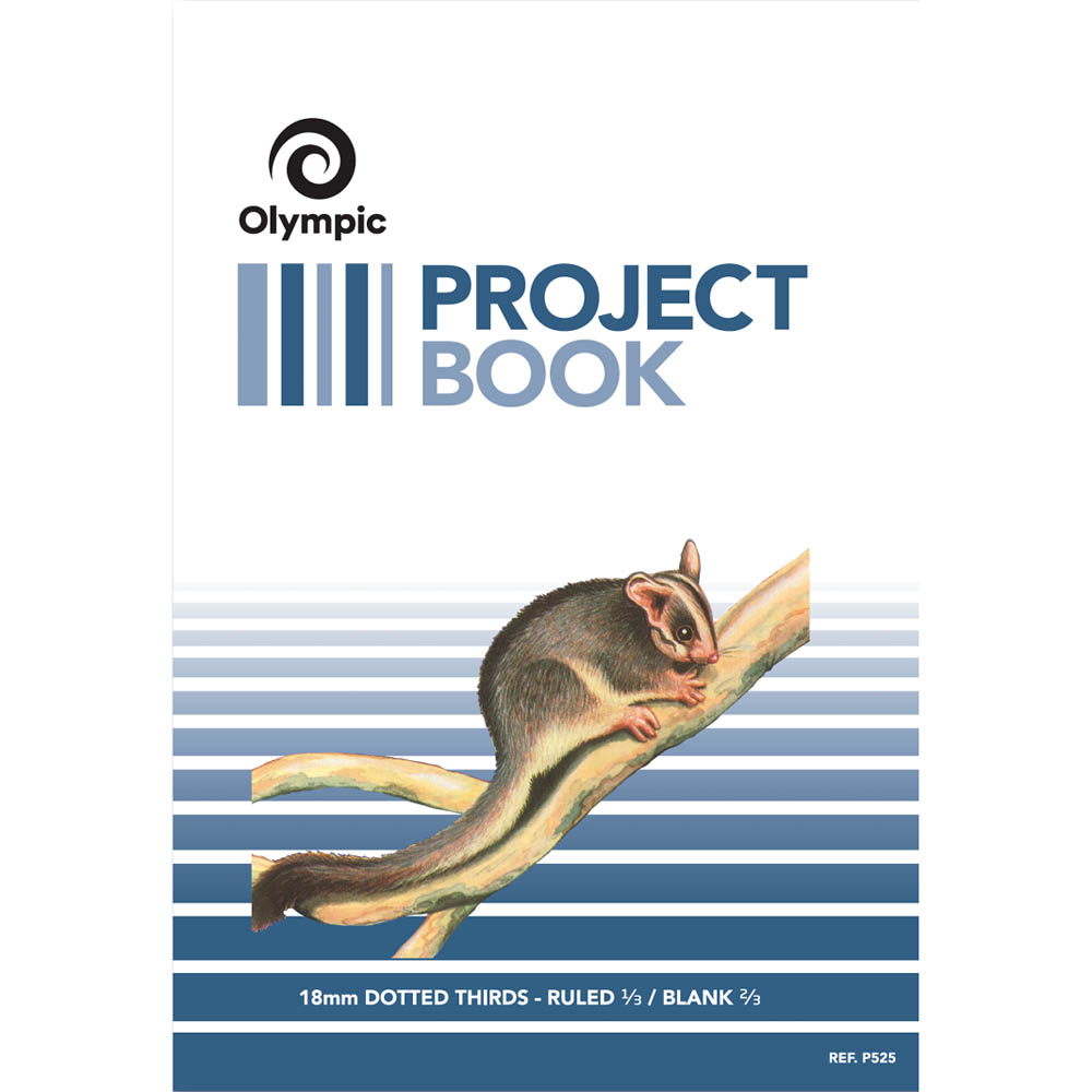 Image for OLYMPIC P525 PROJECT BOOK 18MM DOTTED THIRDS 90GSM 24 PAGE 335 X 240MM from Office National Kalgoorlie