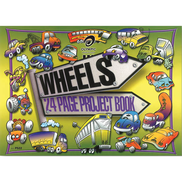 Image for OLYMPIC P522 WHEELS PROJECT BOOK 8MM RULED 100GSM 24 PAGE 273 X 375MM from OFFICE NATIONAL CANNING VALE