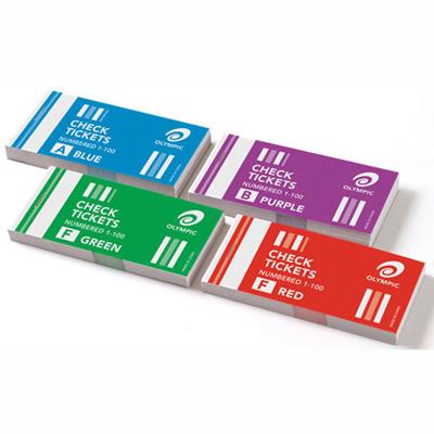 Image for OLYMPIC CHECK TICKET BOOKS 100 SETS PER BOOK from Office National Limestone Coast