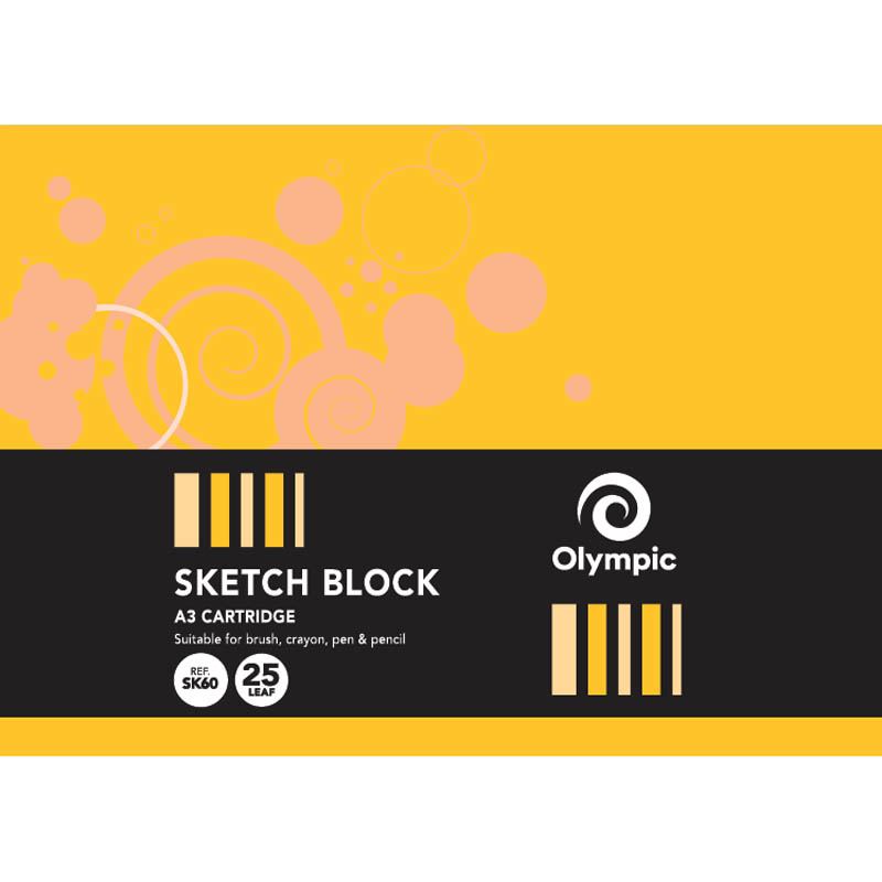 Image for OLYMPIC SK60 SKETCH BOOK TOP OPEN 110GSM 25 LEAF A3 from C & G Office National