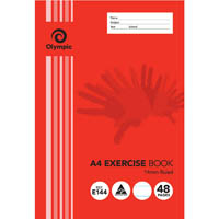 olympic e144 exercise book 14mm feint ruled 55gsm 48 page a4