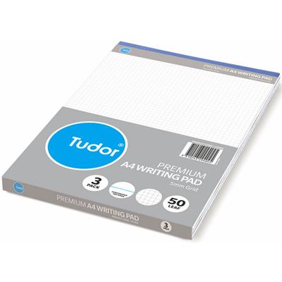 Image for TUDOR PREMIUM GRAPH PAD 5MM GRID 55GSM 50 LEAF A4 WHITE PACK 3 from OFFICE NATIONAL CANNING VALE