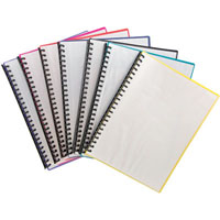 tudor display book refillable 20 page ribbed a4 clear assorted pack 20