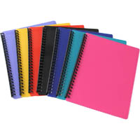 olympic display book refillable 20 page ribbed a4 assorted pack 20