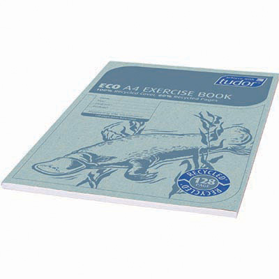 Image for TUDOR ECO EXERCISE BOOK RULED 8MM 52GSM 128 PAGE A4 PLATYPUS from OFFICE NATIONAL CANNING VALE