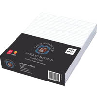 cultural choice note pad 8mm ruled 70gsm 80 page a4 white pack 10