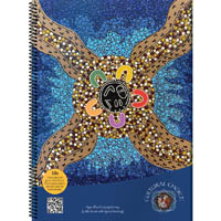 cultural choice notebook spiral bound 8mm ruled 70gsm 120 page a4 motif