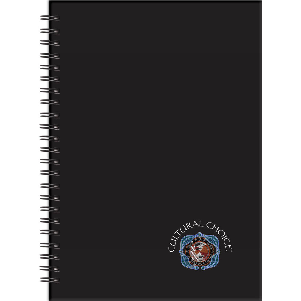Image for CULTURAL CHOICE NOTEBOOK HARD COVER 8MM RULED 70GSM 120 PAGE A5 BLACK from Darwin Business Machines Office National
