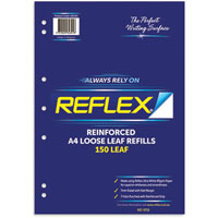reflex® reinforced loose refill pad ruled 7mm 80gsm 150 sheets a4 pack 10