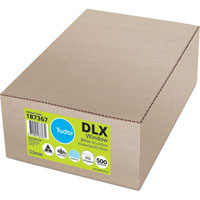 tudor dlx envelopes secretive banker windowface (p6) moist seal 80gsm 120 x 235mm white box 500