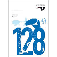 victory exercise book 8mm feint ruled section stapled 55gsm 128 page 225 x 175mm