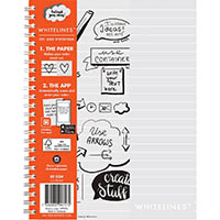 whitelines spiral notepad 7mm ruled 80gsm 120 page a5