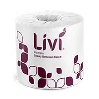 livi impressa toilet tissue core scented 2-ply 400 sheet carton 48