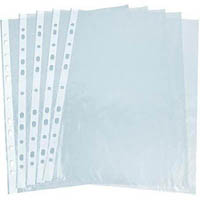 cumberland sheet protector pvc 200 micron extra heavy duty glass clear a4 clear pack 25