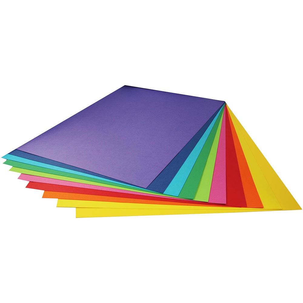 Image for RAINBOW SPECTRUM BOARD 220GSM 510 X 640MM ASSORTED PACK 100 from Our Town & Country Office National