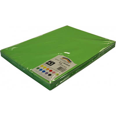 Image for RAINBOW SPECTRUM BOARD 220GSM A3 LIME PACK 100 from Mackay Business Machines (MBM) Office National