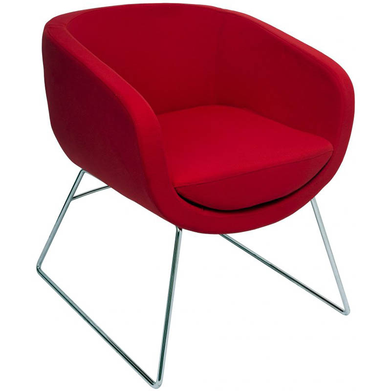 Image for RAPIDLINE SPLASH CUBE LOUNGE CHAIR SINGLE SEAT RED from Surry Office National