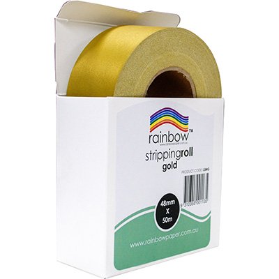 Image for RAINBOW METALLIC STRIPPING ROLL 48MM X 50M GOLD from PaperChase Office National