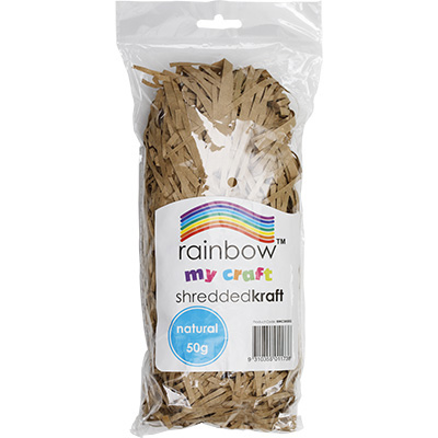 Image for RAINBOW MY CRAFT SHREDDED PAPER 50G KRAFT BROWN from Surry Office National