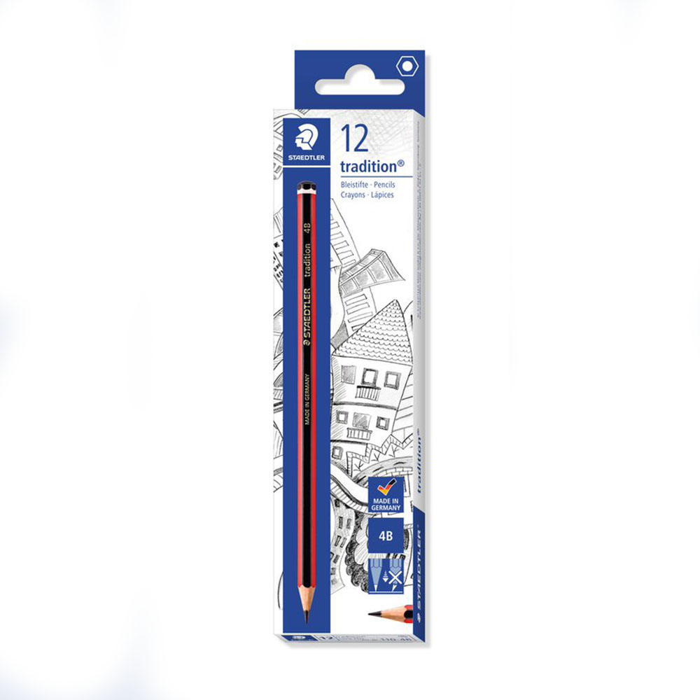 Image for STAEDTLER 110 TRADITION GRAPHITE PENCILS 4B BOX 12 from OFFICE NATIONAL CANNING VALE