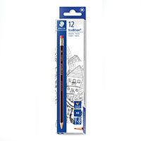 staedtler 112 tradition graphite pencils eraser end hb box 12