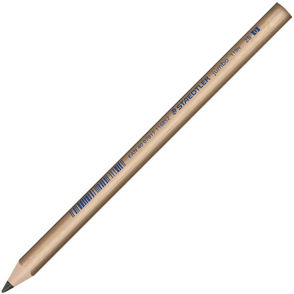 Image for STAEDTLER 119 NATURAL JUMBO TRIANGULAR PENCIL 2B PACK 12 from Office National Sydney Stationery