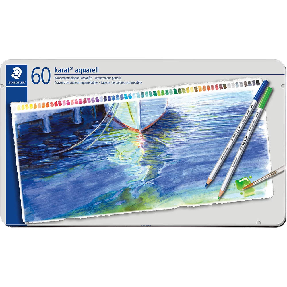 Image for STAEDTLER 125 KARAT AQUARELL WATERCOLOUR PENCILS ASSORTED PACK 60 from PaperChase Office National