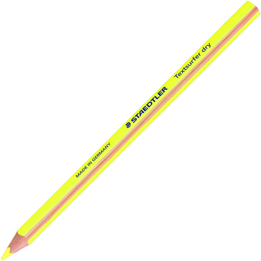 Image for STAEDTLER 128 TEXTSURFER TRIANGULAR HIGHLIGHTER PENCILS YELLOW BOX 12 from Aztec Office National