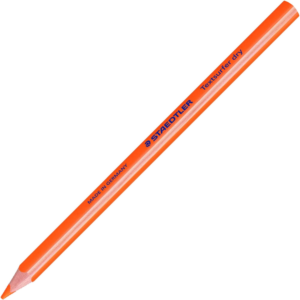 Image for STAEDTLER 128 TEXTSURFER TRIANGULAR HIGHLIGHTER PENCILS ORANGE BOX 12 from Surry Office National
