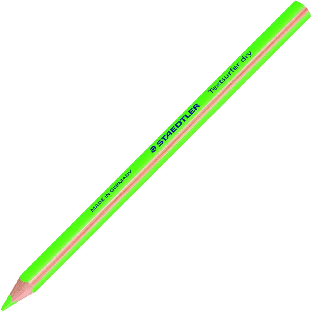Image for STAEDTLER 128 TEXTSURFER TRIANGULAR HIGHLIGHTER PENCILS GREEN BOX 12 from Office National Perth CBD