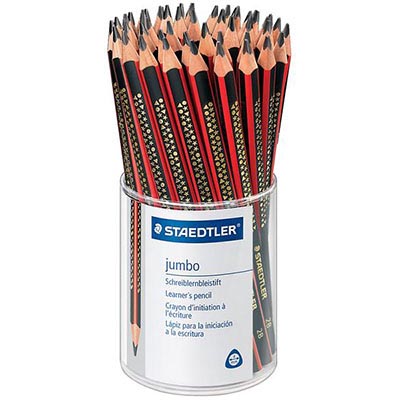 Image for STAEDTLER 128 JUMBO TRIANGULAR GRAPHITE PENCILS 2B TUB 50 from Surry Office National