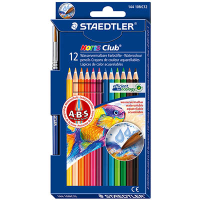 Image for STAEDTLER 144 NORIS CLUB AQUARELL WATERCOLOUR PENCILS ASSORTED BOX 12 from Pirie Office National