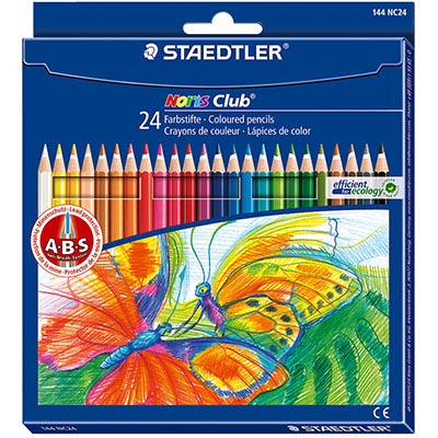 Image for STAEDTLER 144 NORIS CLUB AQUARELL WATERCOLOUR PENCILS ASSORTED BOX 24 from PaperChase Office National
