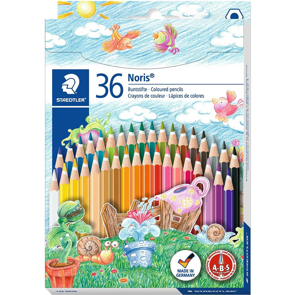 Image for STAEDTLER 144 NORIS AQUARELL WATERCOLOUR PENCILS ASSORTED PACK 36 from Surry Office National