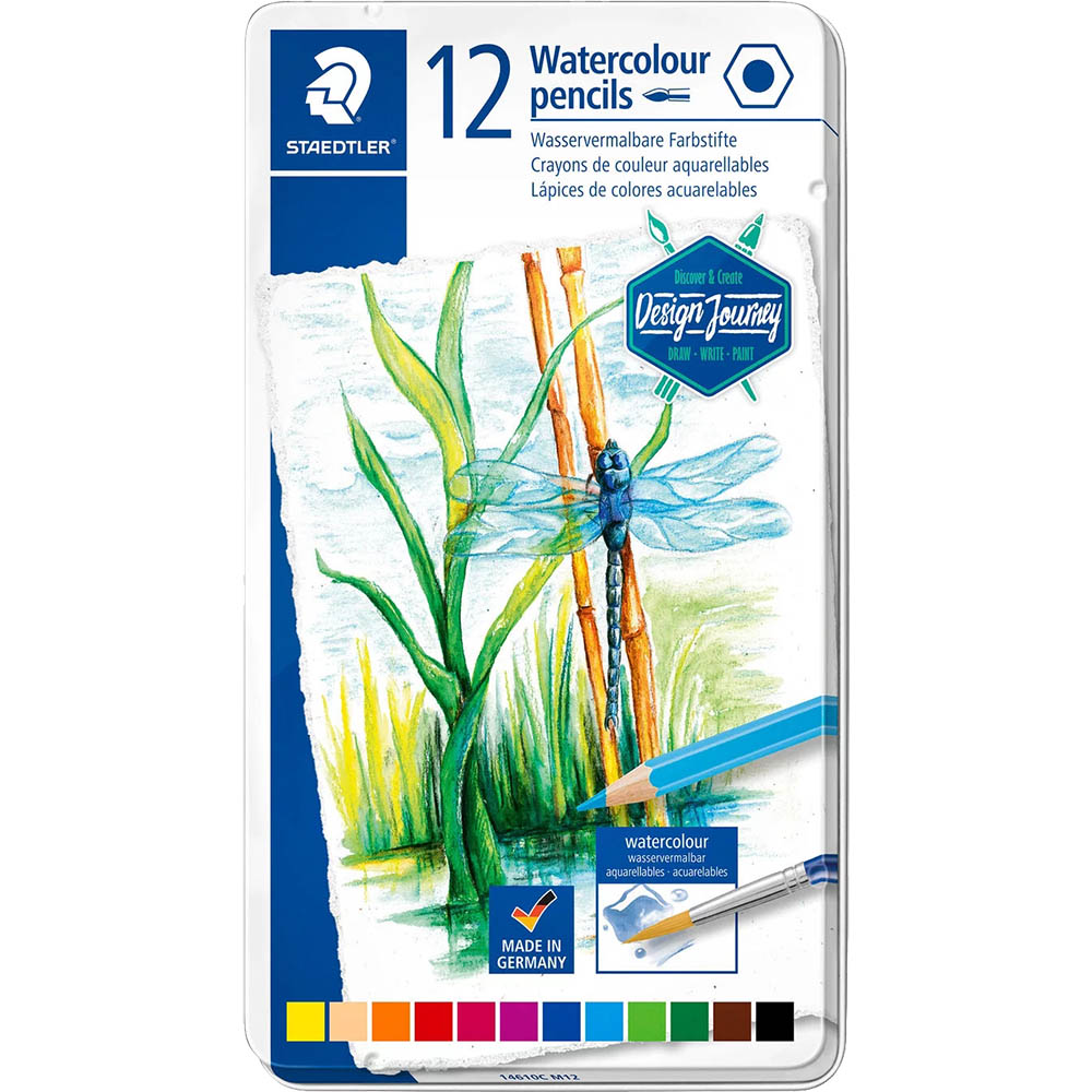 Image for STAEDTLER 146-10 WATERCOLOUR PENCILS ASSORTED PACK 12 from PaperChase Office National