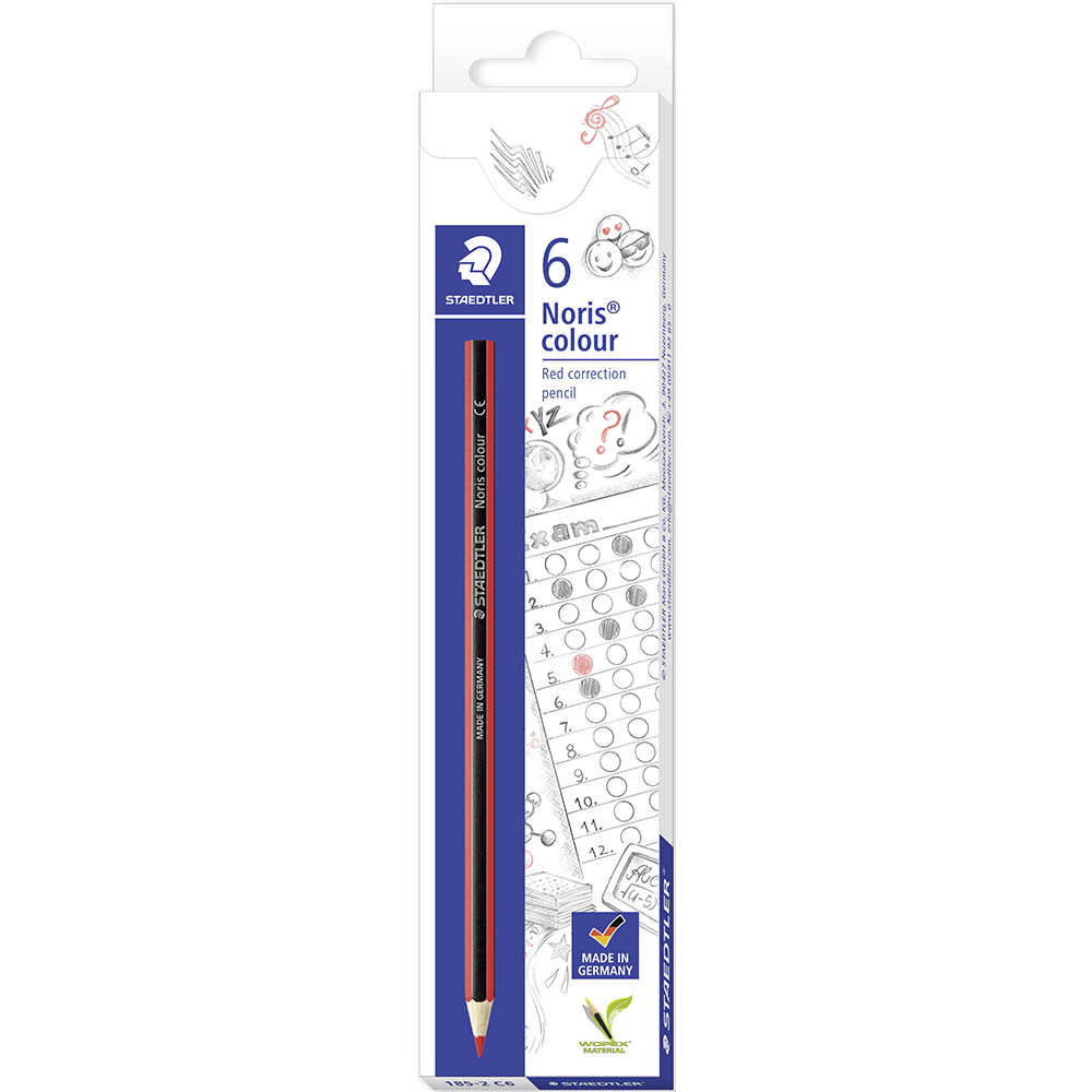 Image for STAEDTLER 185 NORIS COLOUR CHECKING PENCIL RED BOX 6 from PaperChase Office National