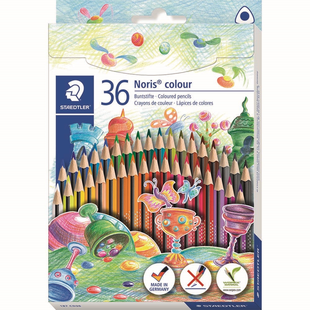 Image for STAEDTLER 187 NORIS CLUB TRIANGULAR COLOURED PENCILS ASSORTED BOX 36 from Aztec Office National