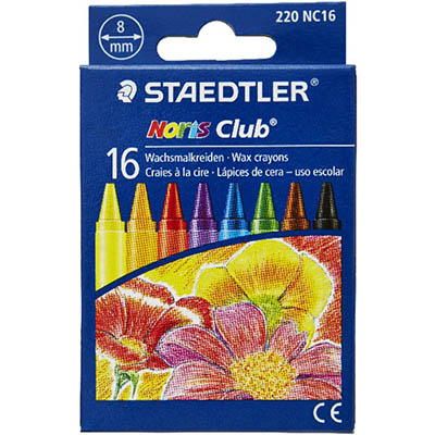 Image for STAEDTLER 220 NORIS CLUB WAX CRAYONS ASSORTED BOX 16 from Coleman's Office National