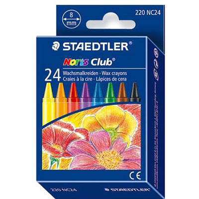 Image for STAEDTLER 220 NORIS CLUB WAX CRAYONS ASSORTED BOX 24 from Premier Office National