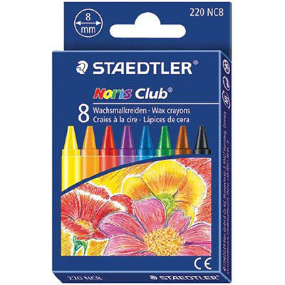 Image for STAEDTLER 220 NORIS CLUB WAX CRAYONS ASSORTED BOX 8 from Coleman's Office National