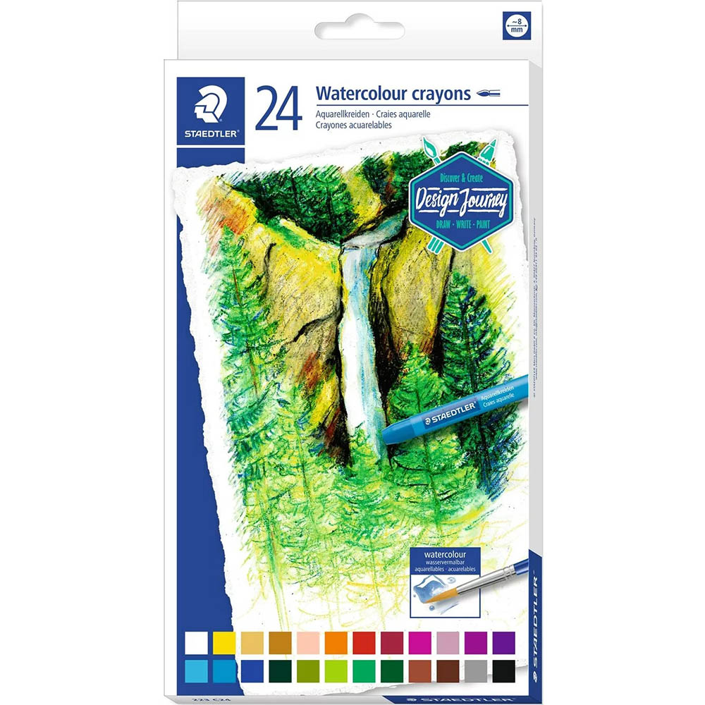 Image for STAEDTLER 223 WATERCOLOUR CRAYONS ASSORTED BOX 24 from Discount Office National