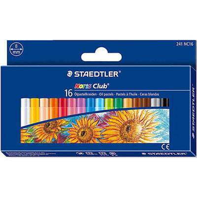 Image for STAEDTLER 241 NORIS CLUB OIL PASTELS ASSORTED BOX 16 from Officebarn Office National