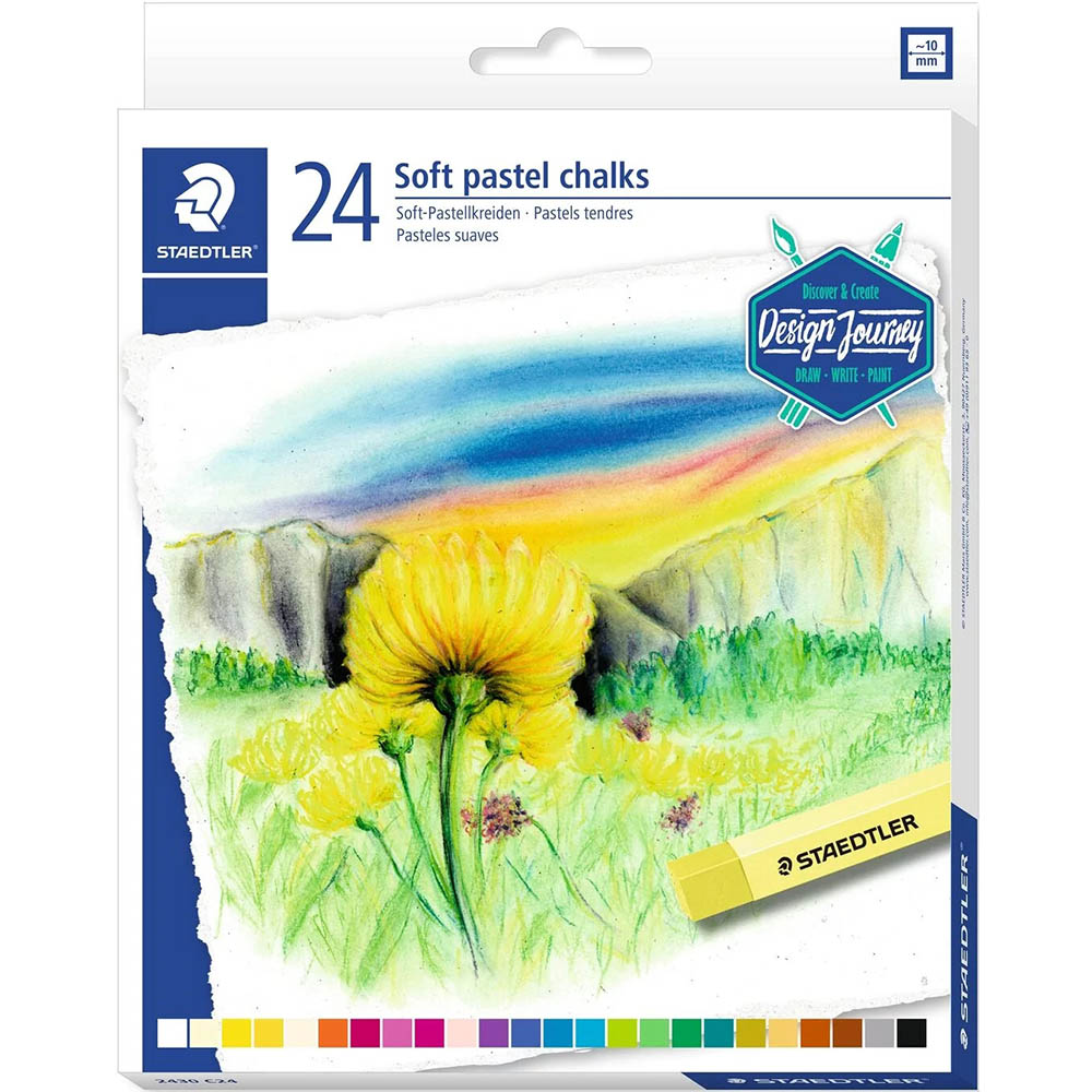 Image for STAEDTLER 2430 SOFT PASTEL CHALKS ASSORTED PACK 24 from Discount Office National