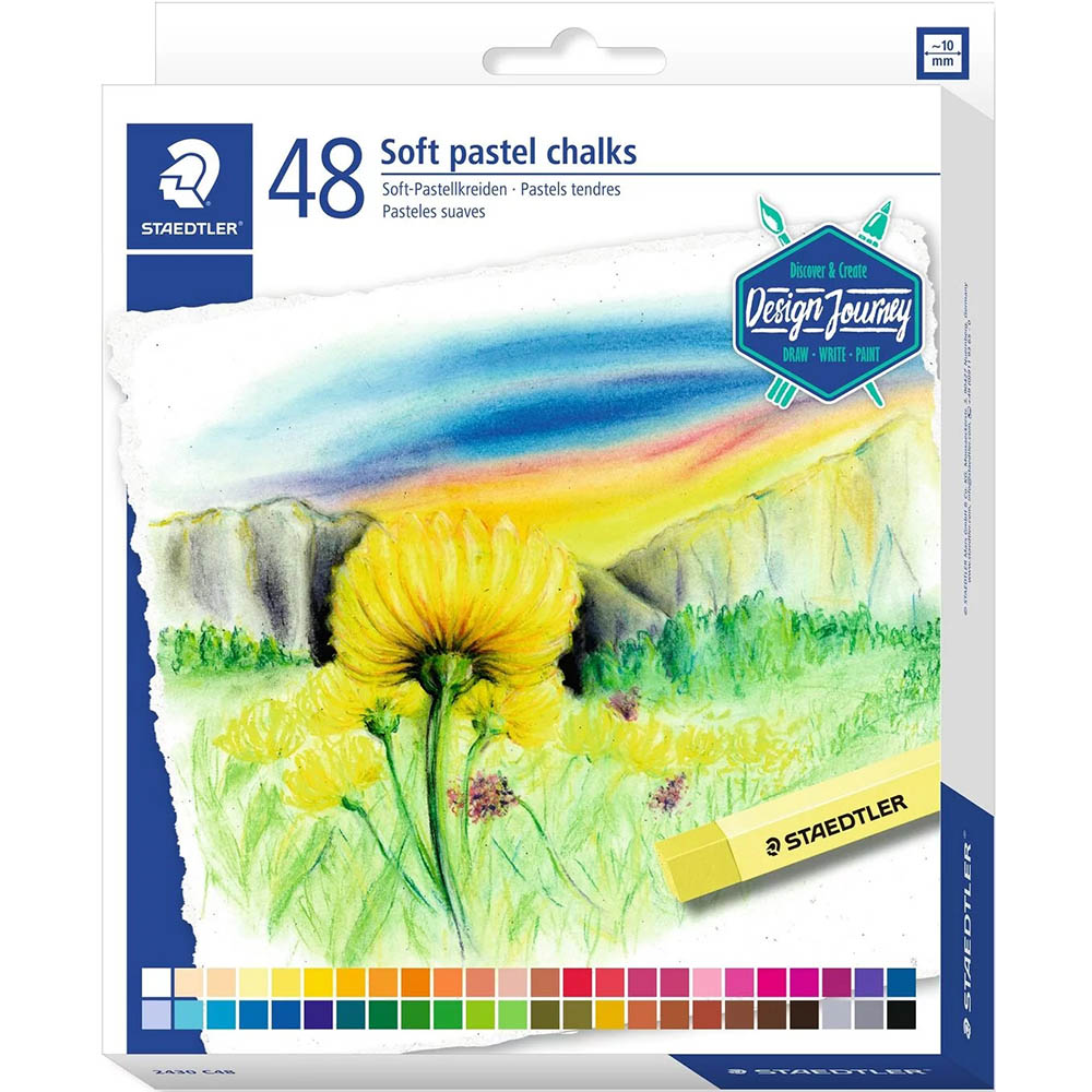 Image for STAEDTLER 2430 SOFT PASTEL CHALKS ASSORTED PACK 48 from PaperChase Office National