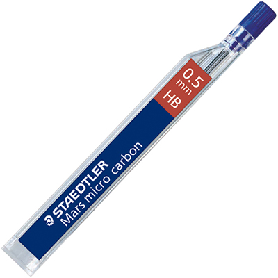 Image for STAEDTLER 250 MARS MICRO CARBON MECHANICAL PENCIL LEAD REFILL HB 0.5MM TUBE 12 from Coastal Office National
