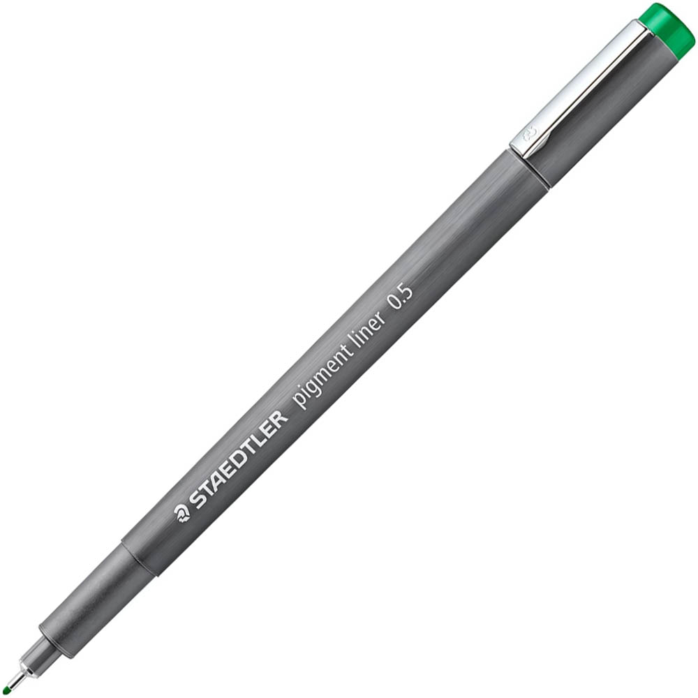 Image for STAEDTLER 308 PIGMENT LINER FINELINER 0.5MM GREEN from Surry Office National